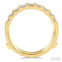3/4 ctw Baguette Diamond Insert Ring in 14K Yellow Gold 3/4 ctw Baguette Diamond Insert Ring in 14K Yellow Gold