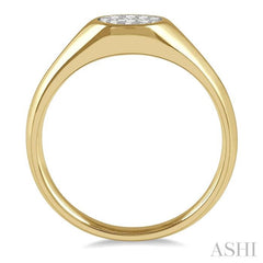 1/8 Ctw Oval Shape Lovebright Diamond Ring in 14K Yellow And White Gold 1/8 Ctw Oval Shape Lovebright Diamond Ring in 14K Yellow And White Gold