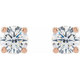 14K Rose Gold 1/2 CTW Lab-Grown Diamond Earrings