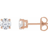 14K Rose Gold 1 1/4 CTW Lab-Grown Diamond Earrings