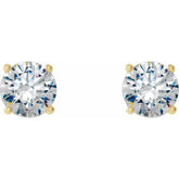 14K Yellow Gold 2 CTW Lab-Grown Diamond 4-Prong Stud Earrings
