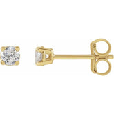 14K Yellow Gold 1/8 CTW Lab-Grown Diamond Earrings