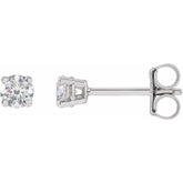 14K White Gold 1/8 CTW Lab-Grown Diamond Earrings