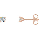 14K Rose Gold 1/6 CTW Lab-Grown Diamond Stud Earrings