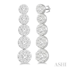 1 1/6 ctw Lovebright Round Cut Diamond Earrings in 14K White Gold 1 1/6 ctw Lovebright Round Cut Diamond Earrings in 14K White Gold