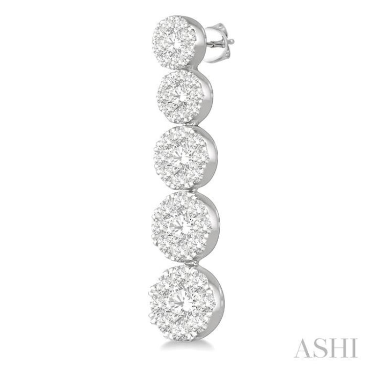 1 1/6 ctw Lovebright Round Cut Diamond Earrings in 14K White Gold 1 1/6 ctw Lovebright Round Cut Diamond Earrings in 14K White Gold