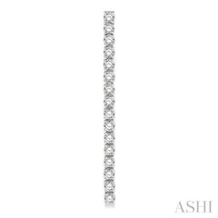3 ctw Single Line Drop Round Cut Diamond Tennis Earring in 14K White Gold 3 ctw Single Line Drop Round Cut Diamond Tennis Earring in 14K White Gold