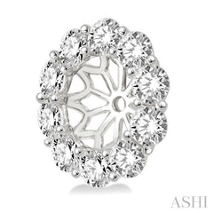 3/4 ctw Round Cut Diamond Earring Jacket in 14K White Gold 3/4 ctw Round Cut Diamond Earring Jacket in 14K White Gold