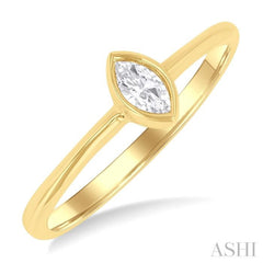 1/6 Ctw Petite Bezel Set Marquise Cut Diamond Fashion Ring in 10K Yellow Gold 1/6 Ctw Petite Bezel Set Marquise Cut Diamond Fashion Ring in 10K Yellow Gold