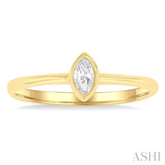 1/6 Ctw Petite Bezel Set Marquise Cut Diamond Fashion Ring in 10K Yellow Gold 1/6 Ctw Petite Bezel Set Marquise Cut Diamond Fashion Ring in 10K Yellow Gold