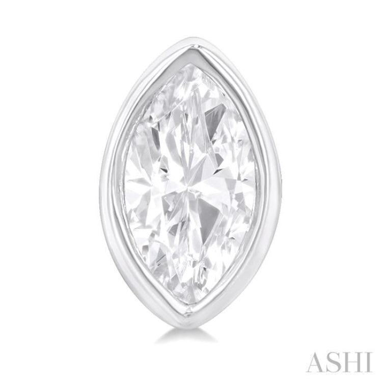 1/5 Ctw Petite Bezel Set Marquise Cut Diamond Fashion Stud Earring in 10K White Gold 1/5 Ctw Petite Bezel Set Marquise Cut Diamond Fashion Stud Earring in 10K White Gold