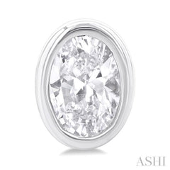 1/5 Ctw Petite Bezel Set Oval Cut Diamond Fashion Stud Earring in 10K White Gold 1/5 Ctw Petite Bezel Set Oval Cut Diamond Fashion Stud Earring in 10K White Gold
