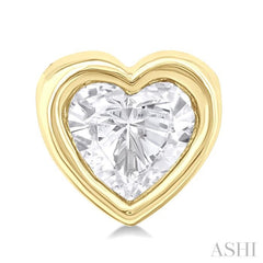 1/5 Ctw Petite Bezel Set Heart Shape Diamond Fashion Stud Earring in 10K Yellow Gold 1/5 Ctw Petite Bezel Set Heart Shape Diamond Fashion Stud Earring in 10K Yellow Gold