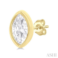 1/5 Ctw Petite Bezel Set Marquise Cut Diamond Fashion Stud Earring in 10K Yellow Gold 1/5 Ctw Petite Bezel Set Marquise Cut Diamond Fashion Stud Earring in 10K Yellow Gold