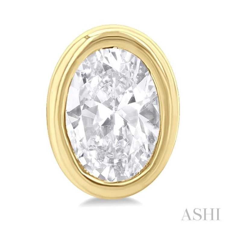 1/5 Ctw Petite Bezel Set Oval Cut Diamond Fashion Stud Earring in 10K Yellow Gold 1/5 Ctw Petite Bezel Set Oval Cut Diamond Fashion Stud Earring in 10K Yellow Gold