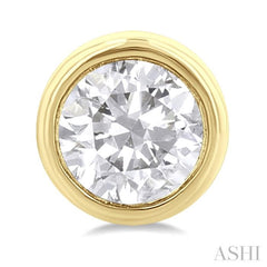 1/5 Ctw Petite Bezel Set Round Cut Diamond Fashion Stud Earring in 10K Yellow Gold 1/5 Ctw Petite Bezel Set Round Cut Diamond Fashion Stud Earring in 10K Yellow Gold