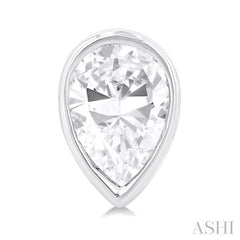 1/5 ctw Petite Bezel Set Pear Cut Diamond Fashion Stud Earring in 10K White Gold 1/5 ctw Petite Bezel Set Pear Cut Diamond Fashion Stud Earring in 10K White Gold