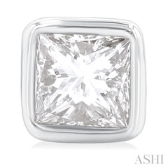 1/5 Ctw Petite Bezel Set Princess Cut Diamond Fashion Stud Earring in 10K White Gold 1/5 Ctw Petite Bezel Set Princess Cut Diamond Fashion Stud Earring in 10K White Gold