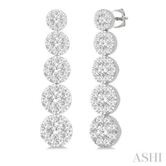 2 ctw Lovebright Round Cut Diamond Earrings in 14K White Gold 2 ctw Lovebright Round Cut Diamond Earrings in 14K White Gold