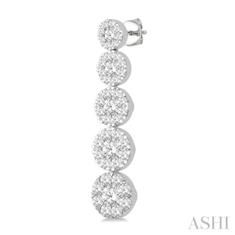 2 ctw Lovebright Round Cut Diamond Earrings in 14K White Gold 2 ctw Lovebright Round Cut Diamond Earrings in 14K White Gold