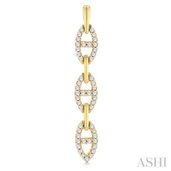 1/3 Ctw Open Window D-Link Round Cut Diamond Fashion Long Earring in 14K Yellow Gold 1/3 Ctw Open Window D-Link Round Cut Diamond Fashion Long Earring in 14K Yellow Gold