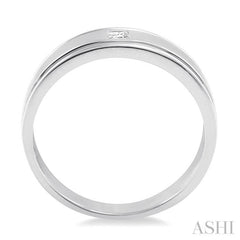 1/20 Ctw Princess Cut Diamond Men's Ring in 14K White Gold 1/20 Ctw Princess Cut Diamond Men's Ring in 14K White Gold