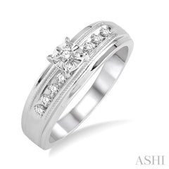 1/8 ctw Round Cut Diamond Engagement Ring in 14K White Gold 1/8 ctw Round Cut Diamond Engagement Ring in 14K White Gold