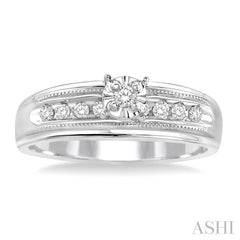 1/8 ctw Round Cut Diamond Engagement Ring in 14K White Gold 1/8 ctw Round Cut Diamond Engagement Ring in 14K White Gold