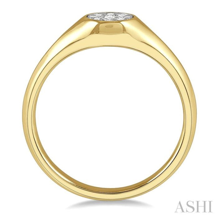 1/6 Ctw Round Shape Lovebright Diamond Ring in 14K Yellow and White Gold 1/6 Ctw Round Shape Lovebright Diamond Ring in 14K Yellow and White Gold