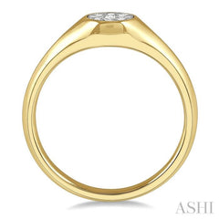 1/6 Ctw Round Shape Lovebright Diamond Ring in 14K Yellow and White Gold 1/6 Ctw Round Shape Lovebright Diamond Ring in 14K Yellow and White Gold