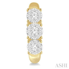 1/2 ctw Lovebright Round Cut Diamond Earrings in 14K Yellow and White Gold 1/2 ctw Lovebright Round Cut Diamond Earrings in 14K Yellow and White Gold