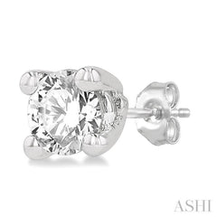 1/20 ctw Round Cut Diamond Stud Earring in 14K White Gold 1/20 ctw Round Cut Diamond Stud Earring in 14K White Gold