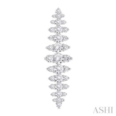 2 Ctw Waterfall Round Cut Diamond Fashion Earring in 14K White Gold 2 Ctw Waterfall Round Cut Diamond Fashion Earring in 14K White Gold