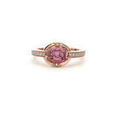 Malaya Garnet and Diamond Ring in Rose Gold