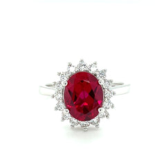 Lab Grown Ruby and Diamond Ring Lab Grown Ruby and Diamond Ring