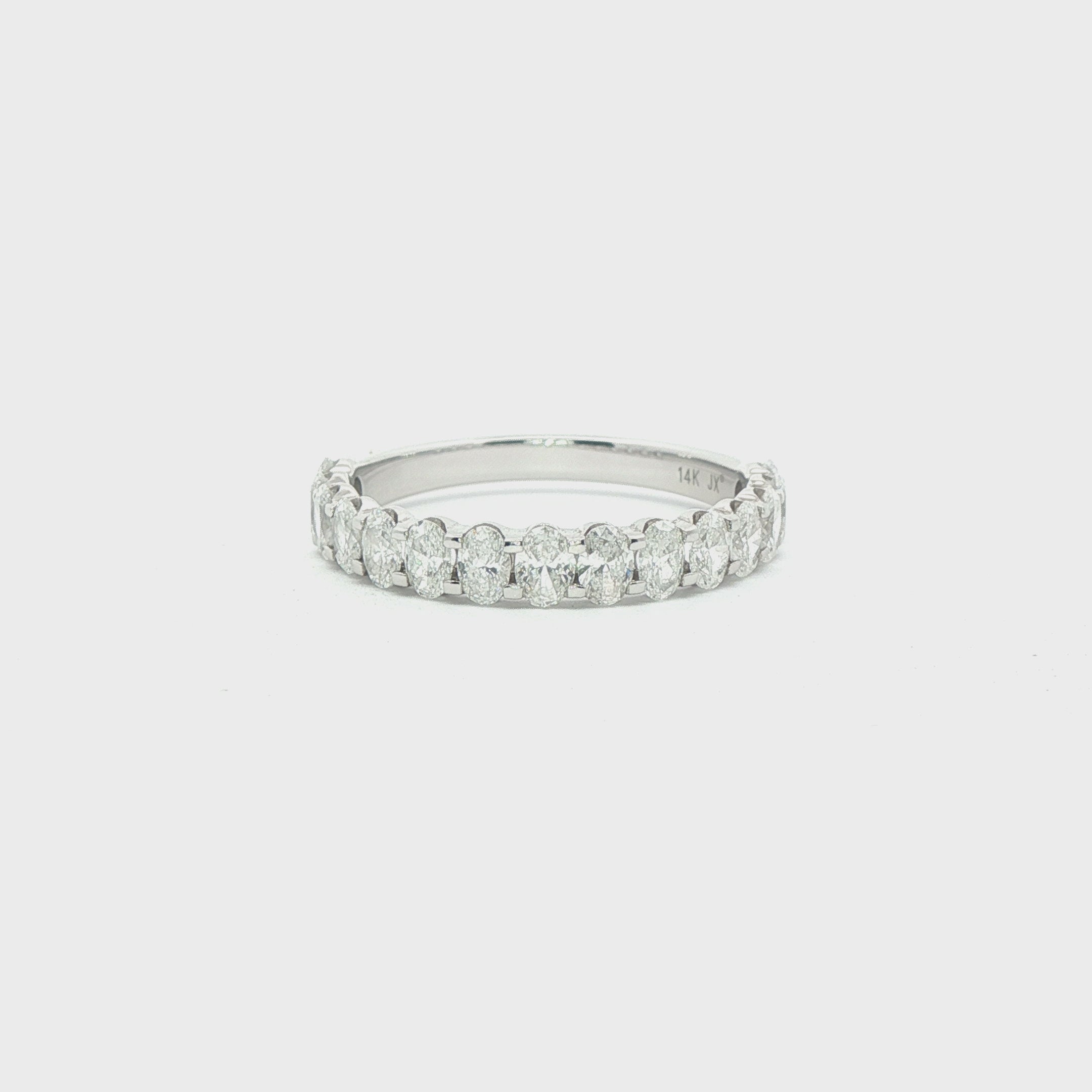 Prong-Set Diamond Wedding Band 3/4 Carat