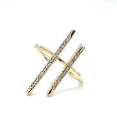Split Bar Diamond Ring