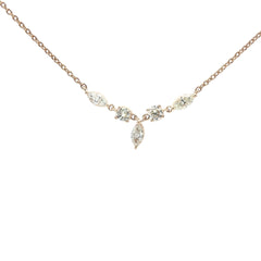 Fancy Diamond Bar Necklace