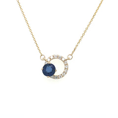 Sapphire Circle Pendant