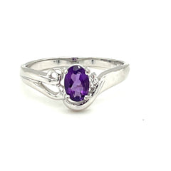 Amethyst and Diamond Ring