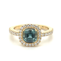 Montana Sapphire and Diamond Ring