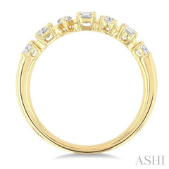 5/8 Ctw Mixed Cut Diamond Fashion Band in 14K Yellow Gold
