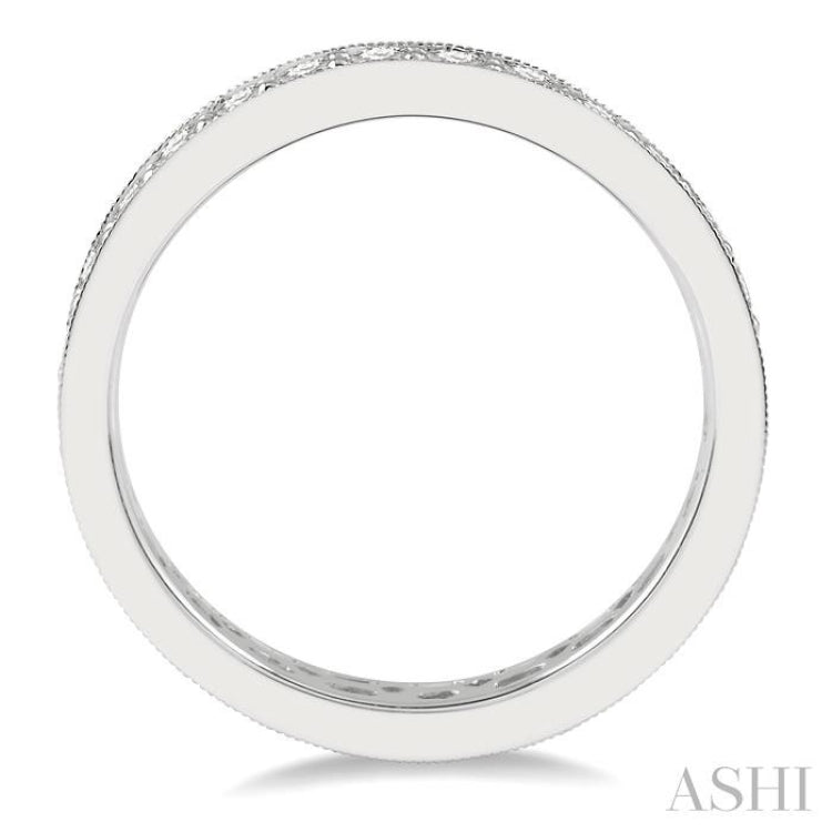 1.00 Ctw Round Cut Diamond Eternity Wedding Band in 14K White Gold