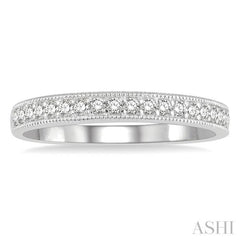 1/4 Ctw Round Cut Diamond Wedding Band in 14K White Gold