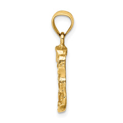 14K Diamond-cut Nugget Pendant