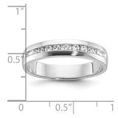 IBGoodman 14k White Gold Polished Nine Stone Men's Ring Mounting