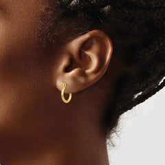 14k  3-D Shackle Link Screw Earrings
