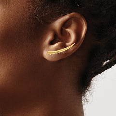 14k Polished Pointed Ear Climber Earrings