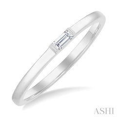 1/20 Ctw Baguette Diamond Petite Fashion Ring in 10K White Gold