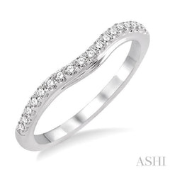 1/4 ctw Round Cut Diamond Wedding Band in 14K White Gold